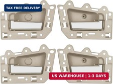 4pcs Interior Door Handle Front/Rear Left and Right Side Beige Chrome Compatible
