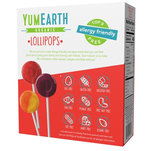 YumEarth Organic Pops Variety Pack, 60 Fruit Flavored 60 Count (Pack of 1)  - Bild 3 von 7