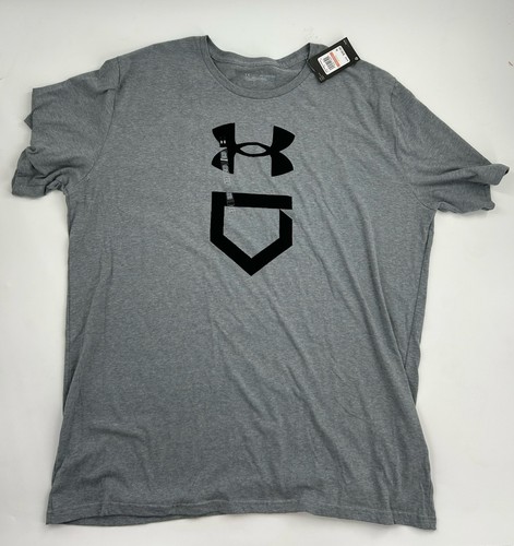 T-shirt Under Armour uomo icona baseball grigio sciolto manica corta taglia 3X - Foto 8 di 8