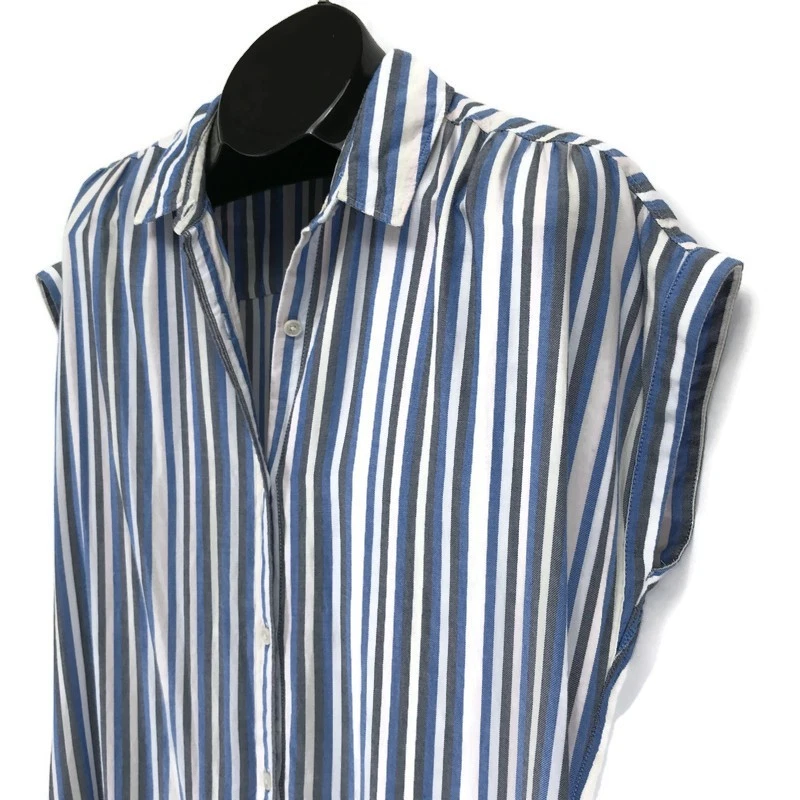 Vestido/túnica listrada Eddie Bauer feminino bolsos grandes casual descontraído - Imagem 4 de 4