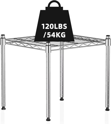 Stacking Shelf Adjustable, Stackable & Expandable, Heavy Duty Storage 1-tier 
