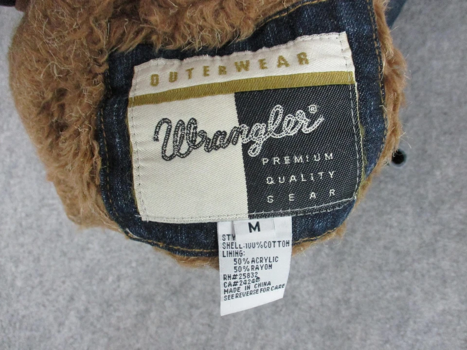 Chaleco Wrangler Mujer Medio Acolchado Denim Piel Sintética Forrado Botón Ropa de Trabajo Occidental Foto 4 de 4