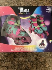 Trolls World Tour Kids Trainer/Inline Skates Adjustable Size - Awesome- New 