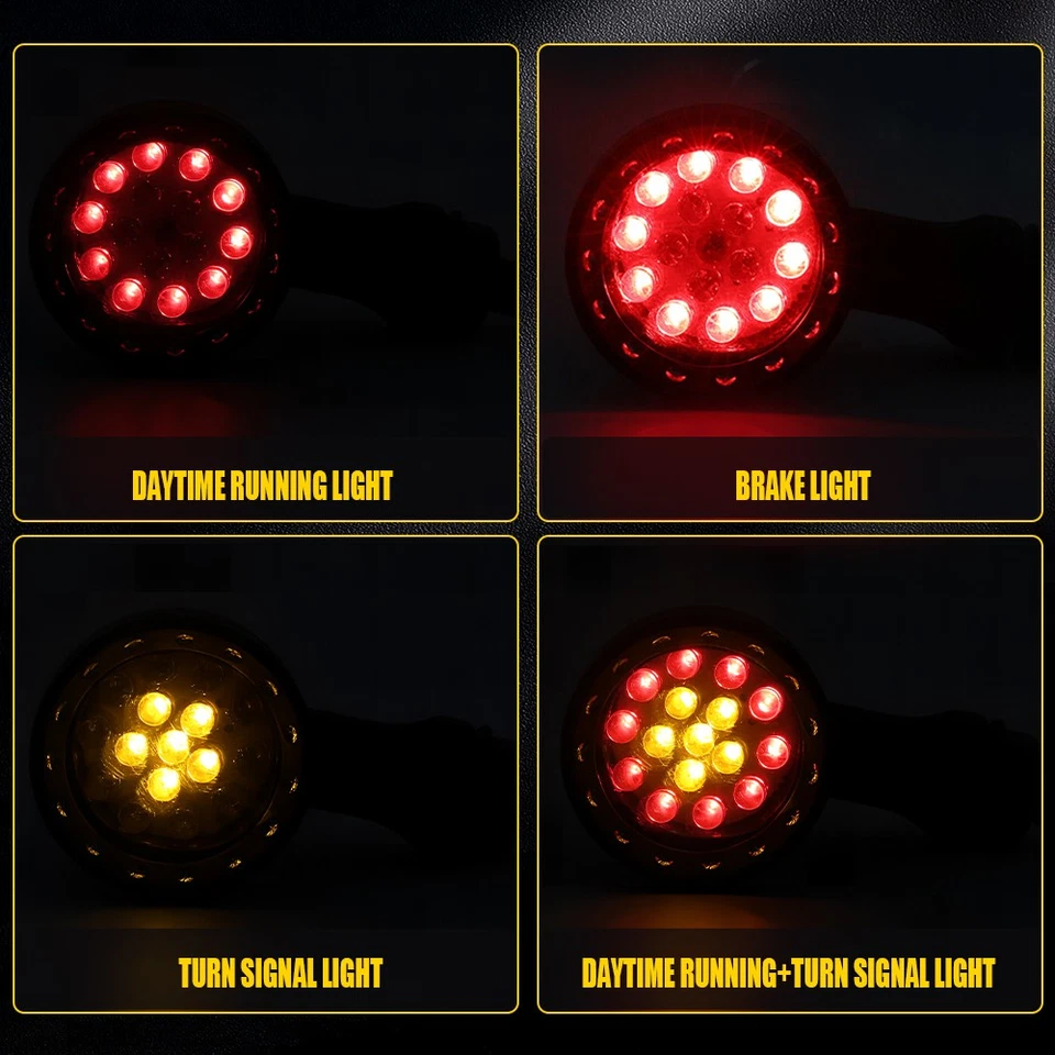 2X Luz intermitente LED de giro para motocicleta Yamaha V Star 250 650 950 1100 Foto 3 de 4