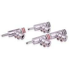 4Pcs Hi-End Rhodium Gold Plated Lock Speaker Cable Adapter Banana Plug Connector