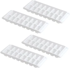 Kitch Easy Release White Ice Cube Tray, 16 Cube Trays (Pack of 4) (4 Pack - 64