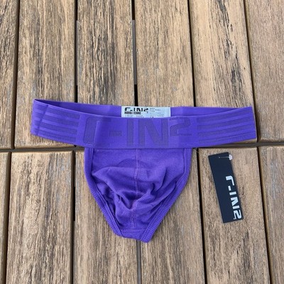 C-IN2 men purple  Hard core cotton G-string Thong underwear size M L XL