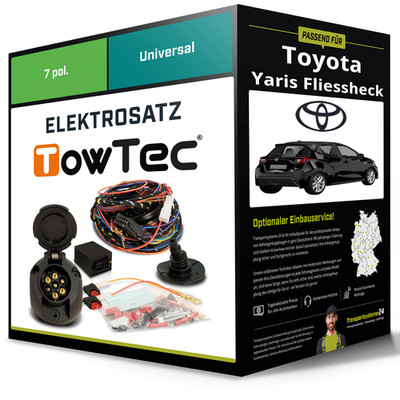 Elektrosatz 7-pol universell für TOYOTA Yaris Fliessheck 08.2014-06.2020 NEU