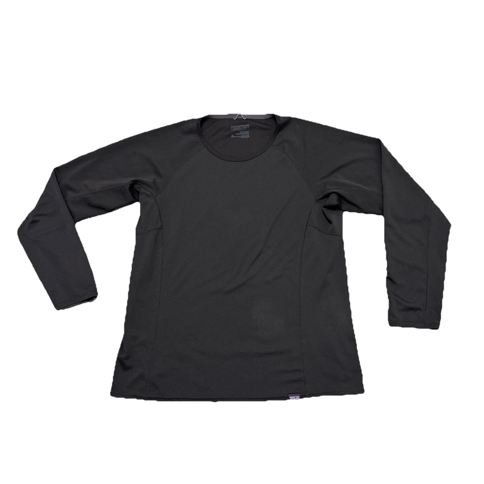 Patagonia Capilene Midweight Base Layer Women's XL Black Crew Top Shirt