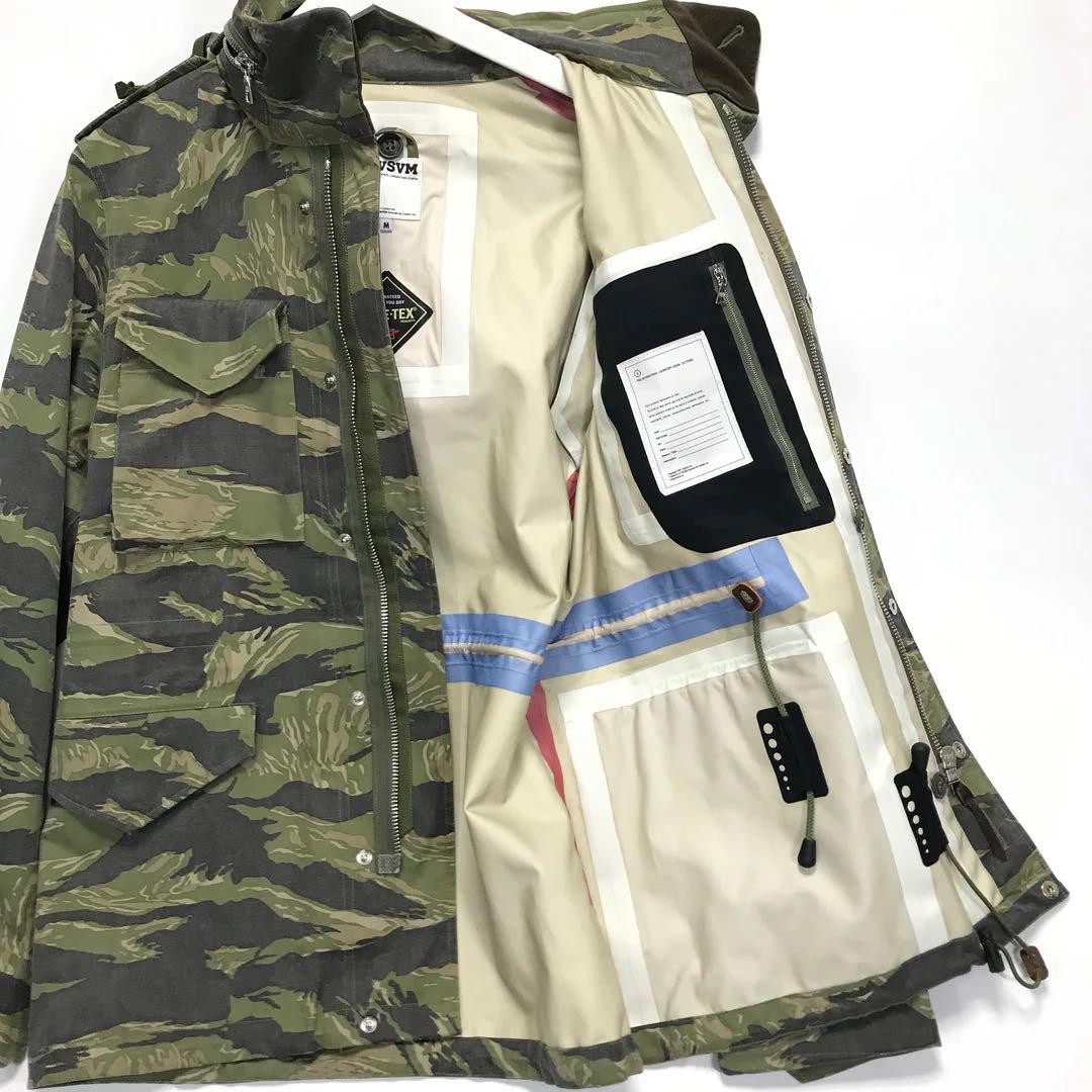 VISVIM GoreTex BICKLE M 65 TIGER Camouflage Jacket Size M