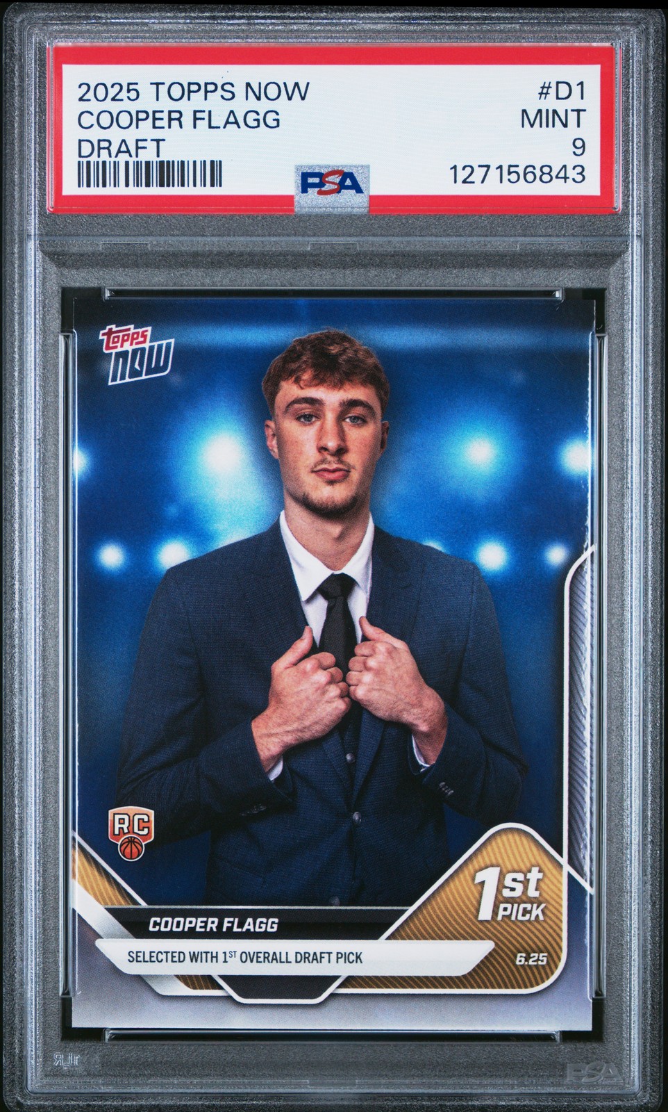 2025 TOPPS NOW DRAFT #D1 COOPER FLAGG PSA 9