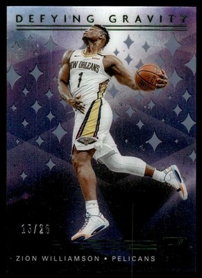 2019-20 Clearly Donruss Deying Gravity Green Zion Williamson Rookie 15/25 New
