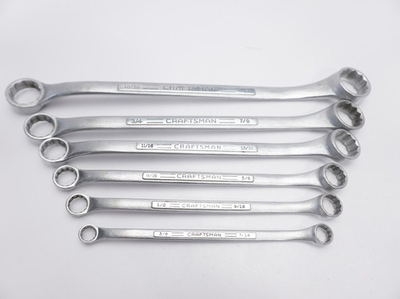 #ad NICE 6 Vintage Craftsman =V= Series Offset Double Box End Wrenches 12 Point $89.96