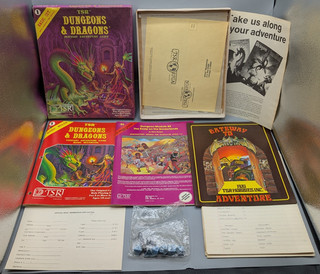 Vintage 1980 TSR Dungeons & Dragons Fantasy Adventure Game Complete Basic Set 1