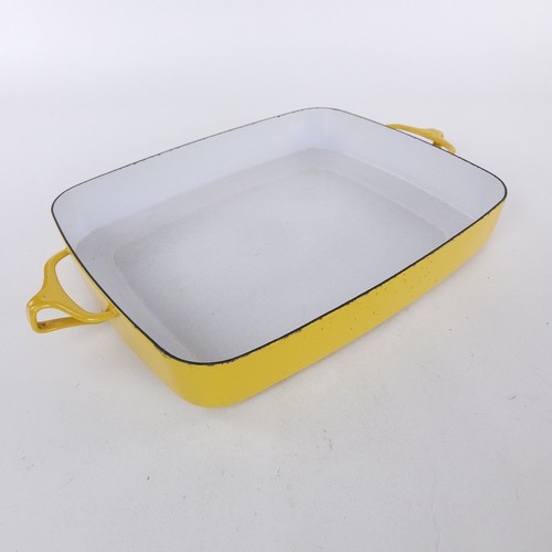 Teglia da forno Dansk smaltata gialla stile Koben 13x10 manici bianca all'interno - Foto 1 di 12