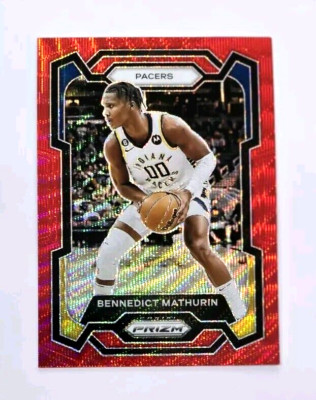 2023-24 Panini Prizm Bennedict Mathurin Red Ruby Wave Prizm Indiana Pacers #14