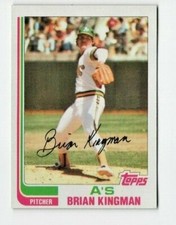 1982 Topps Baseball Card #476 Brian Kingman - A's