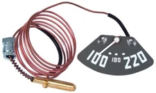 TEMPERATURE GAUGE 1950-53 CHEVY TRUCK 8 CLY  W/WHITE NEEDLE