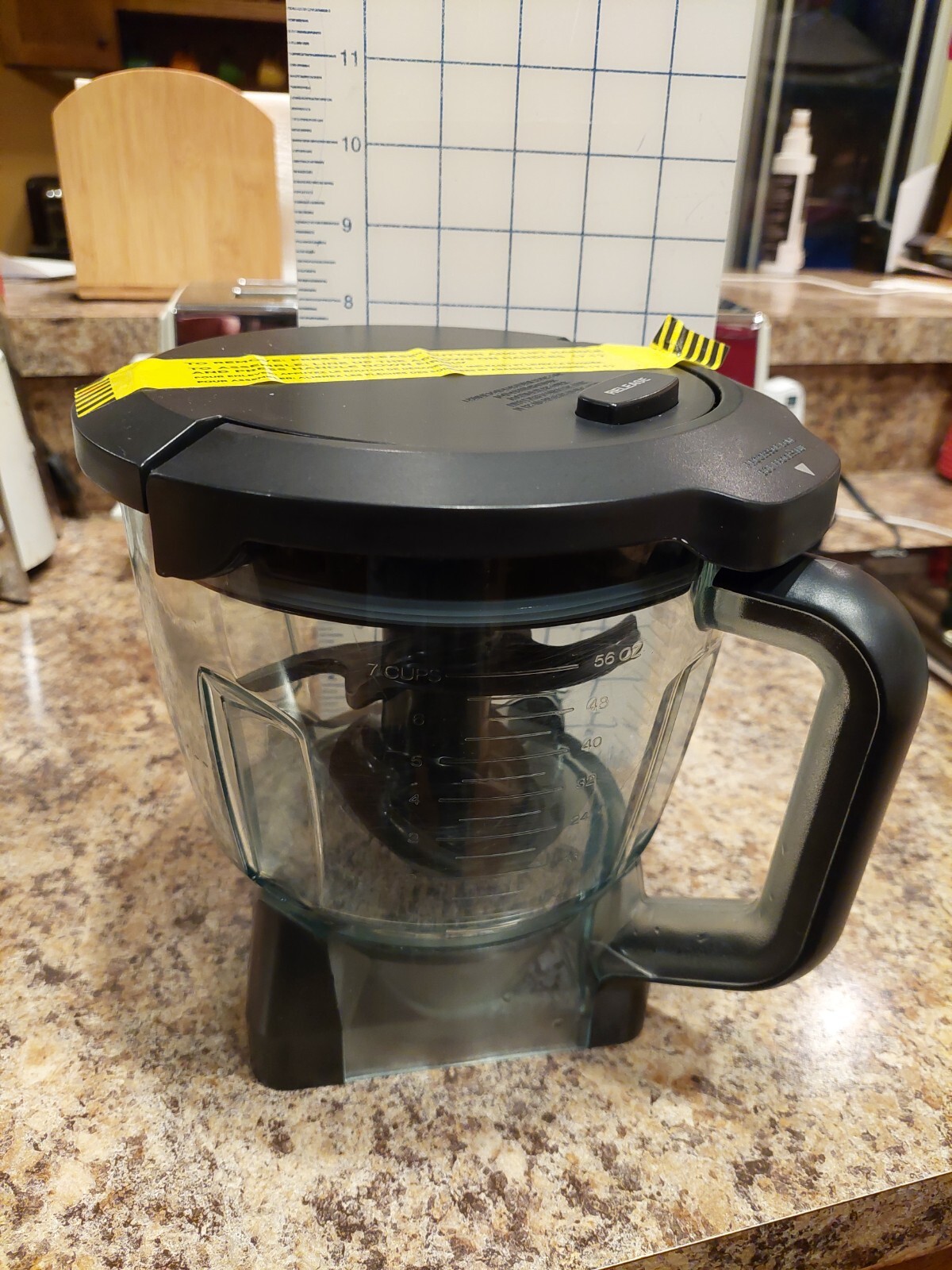 Ninja Food Processor Blender Pitcher 56 oz 7 Cup Bowl with Lid and 2 Blades-image