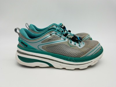 Hoka One One Bondi 3 Women s Size 10 Running Shoes Gray Teal eBay