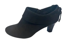 Coach And Four Boots Womens 7.5 Side Zip High Heels Ankle Booties Black Fabric