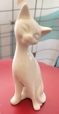 Otagiri Sitting White Cat Figure OMC Japan