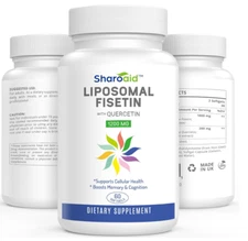 3 Pack Liposomal Fisetin with Quercetin Supplements Polyphenols Antioxid 1200 mg