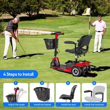 3 Wheel Folding Mobility Scooter Power Wheel Chairs Electric Long Range Wheels