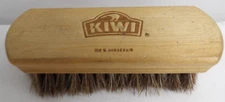 VINTAGE KIWI 100% HORSE HAIR HORSEHAIR SHOE BRUSH POLISH WOODEN