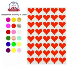 Valentines Day Heart Shape Stickers 19mm Decoration Colored Stickers