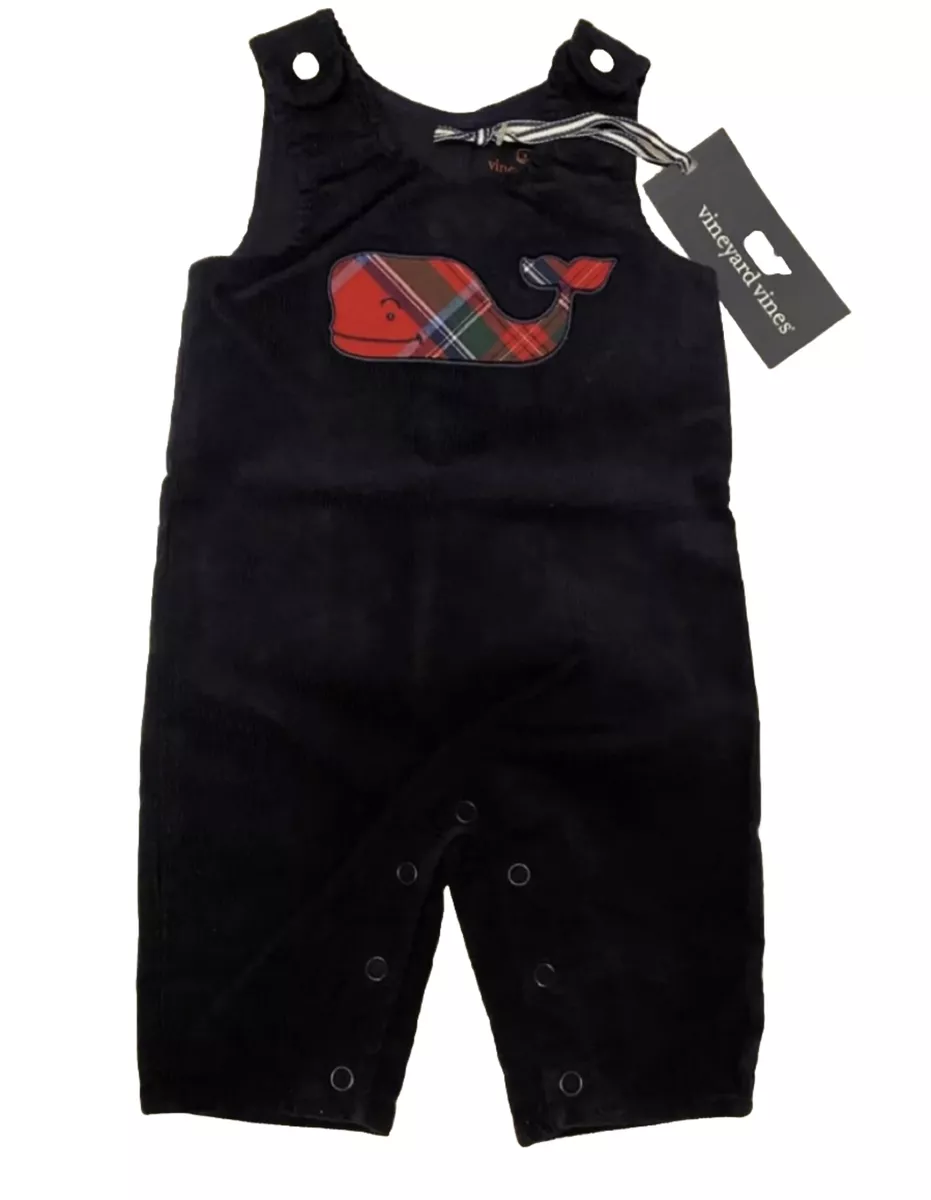 Vineyard Vines Baby Boys One Piece Overall Corduroy Navy Christmas