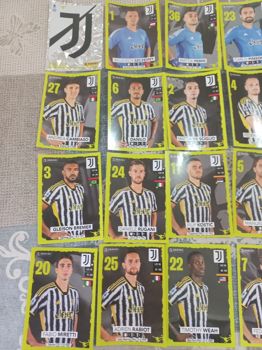 SERIE COMPLETA JUVENTUS 2023 2024 CALCIATORI PANINI
