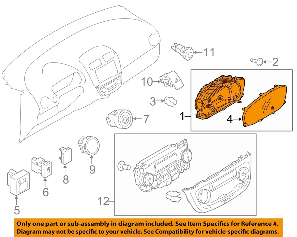 Б/у спидометр указатель подходит: 2018 Mitsubishi Mirage MPH хэтчбек ID 8100C432 Gr - Изображение 2 из 4