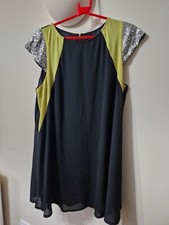 Boohoo short black party dress, size 16