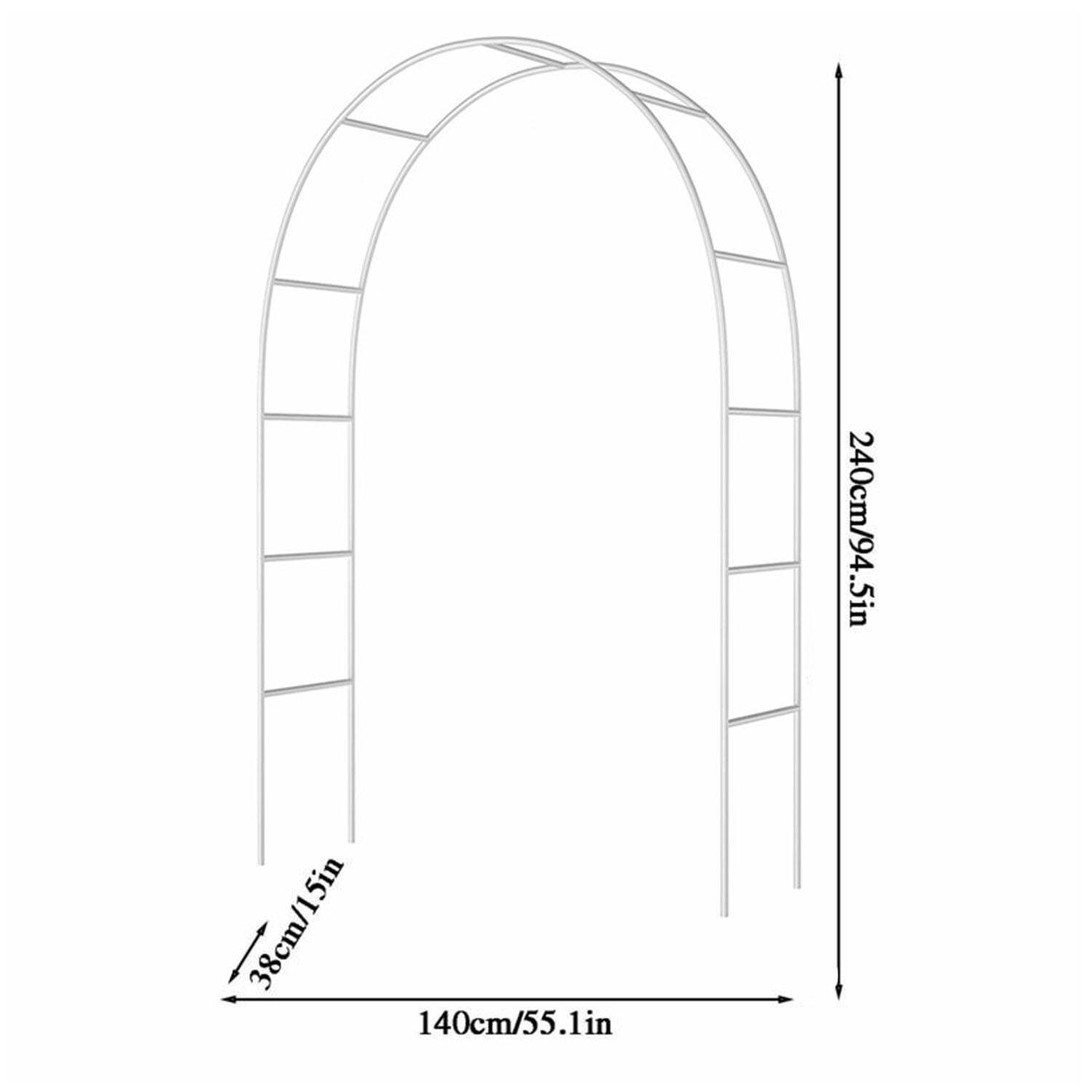 8ft White Garden Arch Trellis Wedding Party Decoration Arched Arbor