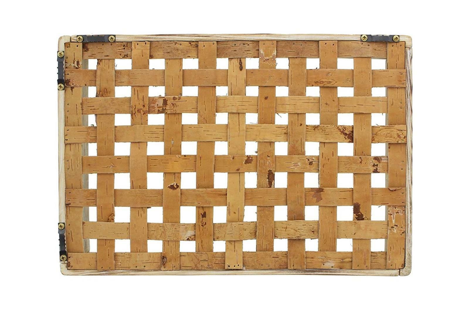 3er Set Wand Deko Regal Birkengeflecht aus Holz, Kiste Schachtel Cube Würfel