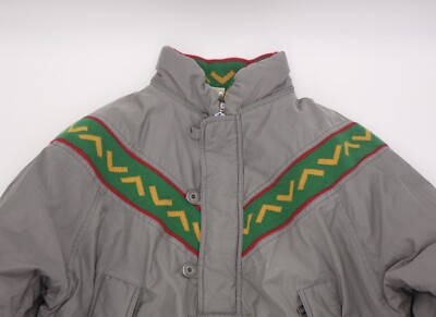Vintage 80s K.Way Pullover Jacket Made In France Men's Medium Grey