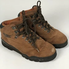 Hi Tec Alpine Mens Size 10 Brown Suede Leather Outdoor Hiking Boots