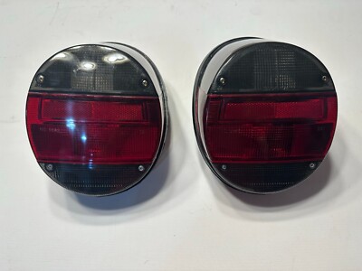Pair of Volkswagen VW Tail Light Assembly Bug and Super Beetle T1 Smoked 73-79