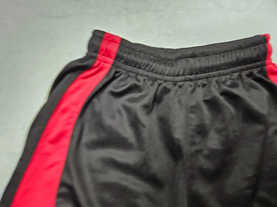 Pantalones Cortos Atléticos Ligeros Athletech Rojo Negro Cintura Elástica Talla 4/5 Foto 3 de 4
