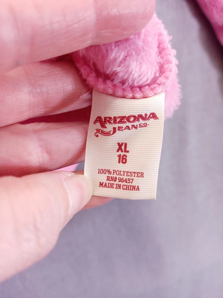 Arizona Chaqueta Niña XL 16 Rosa Polar Manga Larga Sudadera con Capucha Cremallera Completa Lentejuelas Juvenil Foto 4 de 4