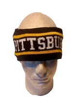 PITTSBURGH BLACK AND GOLD KNIT HEADBAND EAR WARMER