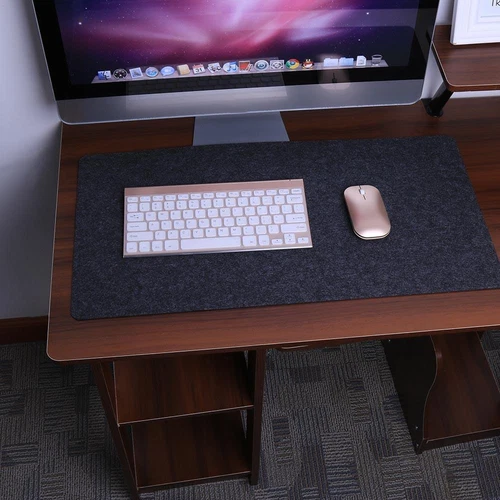 Felt Cloth Desk Mat Computer Mat Keyboard Pad for Home and Office (Navy Blue) UK