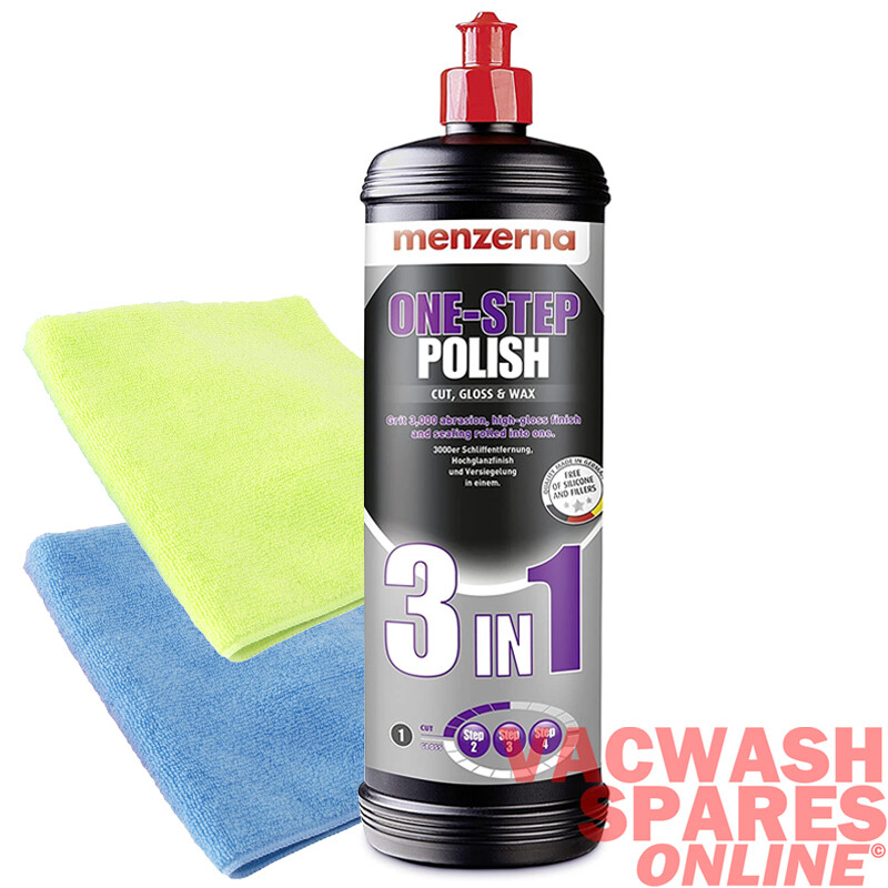MENZERNA 3 en 1 - COMPUESTO DE PULIDO DE UN PASO - CORTE - BRILLO - CERA - 1 PASO - 1 LITRO