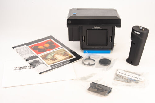 Polaroid CU-5 Close up System AutoFilm Camera Body with Grip and More MINT V25 - Afbeelding 1 van 9