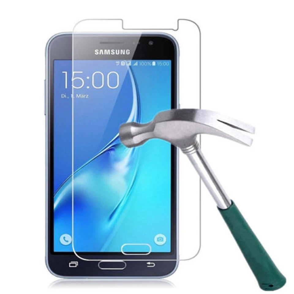 PROTECTOR PANTALLA CRISTAL TEMPLADO ULTRA CLARO 9H Para Samsung Galaxy J3 Versión 2016 Foto 3 de 4