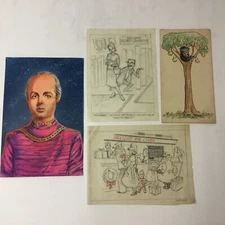 AL KILGORE ARTWORK 4 SEPARATE PIECES WITH A PAUL McCARTNEY STAR TREK TYPE AK565