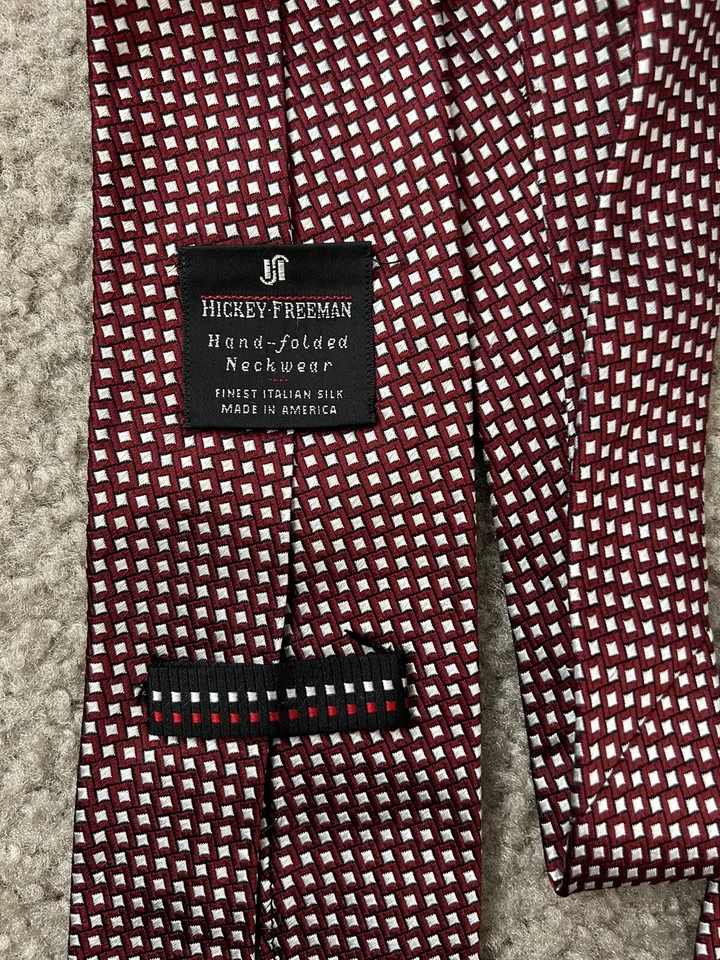 Corbata Hickey Freeman Hombre 100% Seda Cosida a Mano en USA Foto 2 de 2