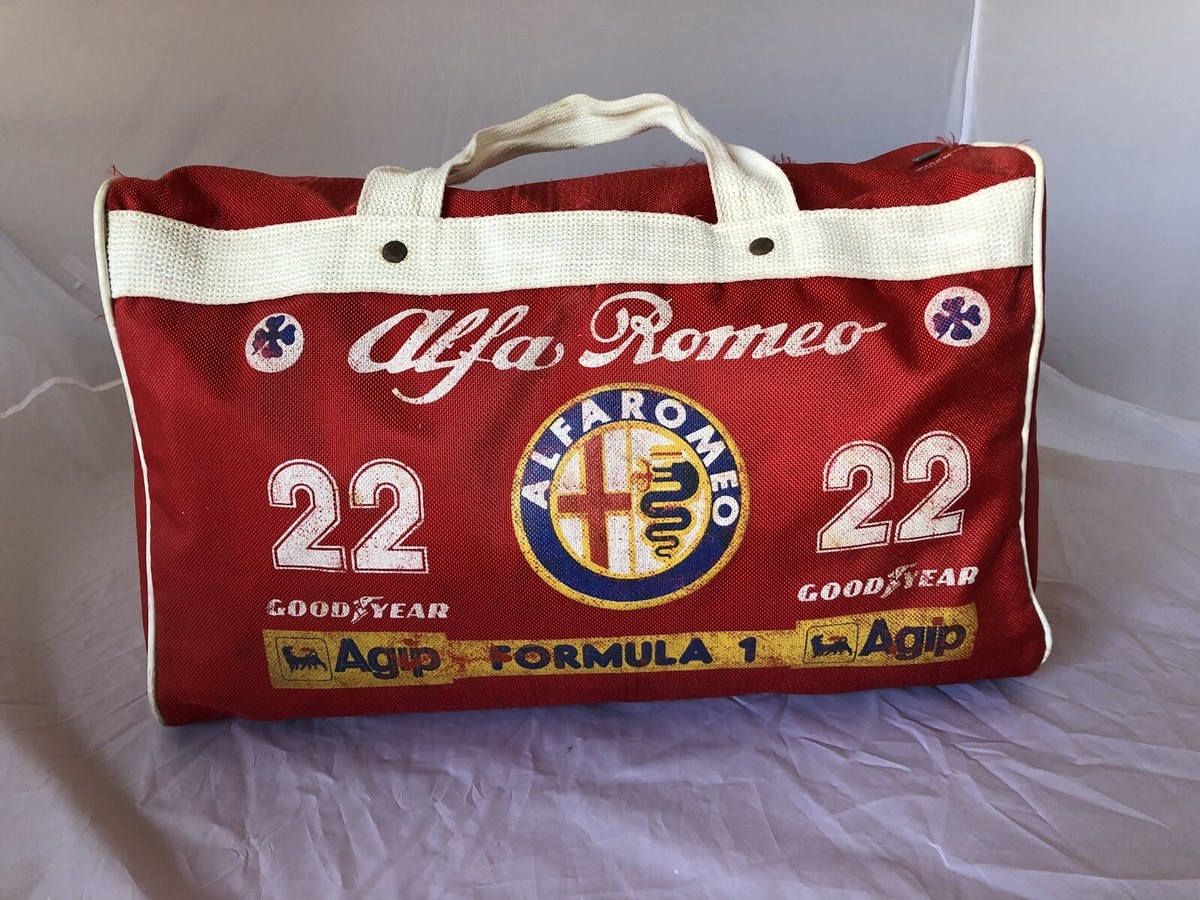 Borsone Vintage Con Logo Alfa Romeo 1985.Bag With Logo Alfa Romeo