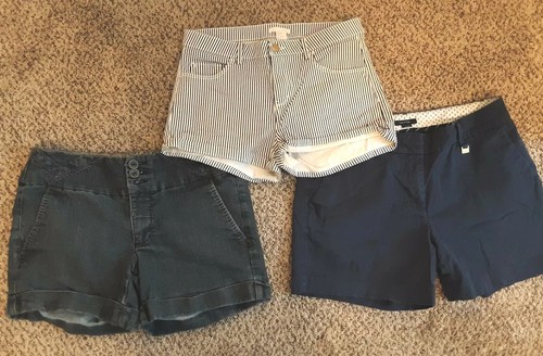 Dk Blue Denim Jean Stripe SHORTS Lot 